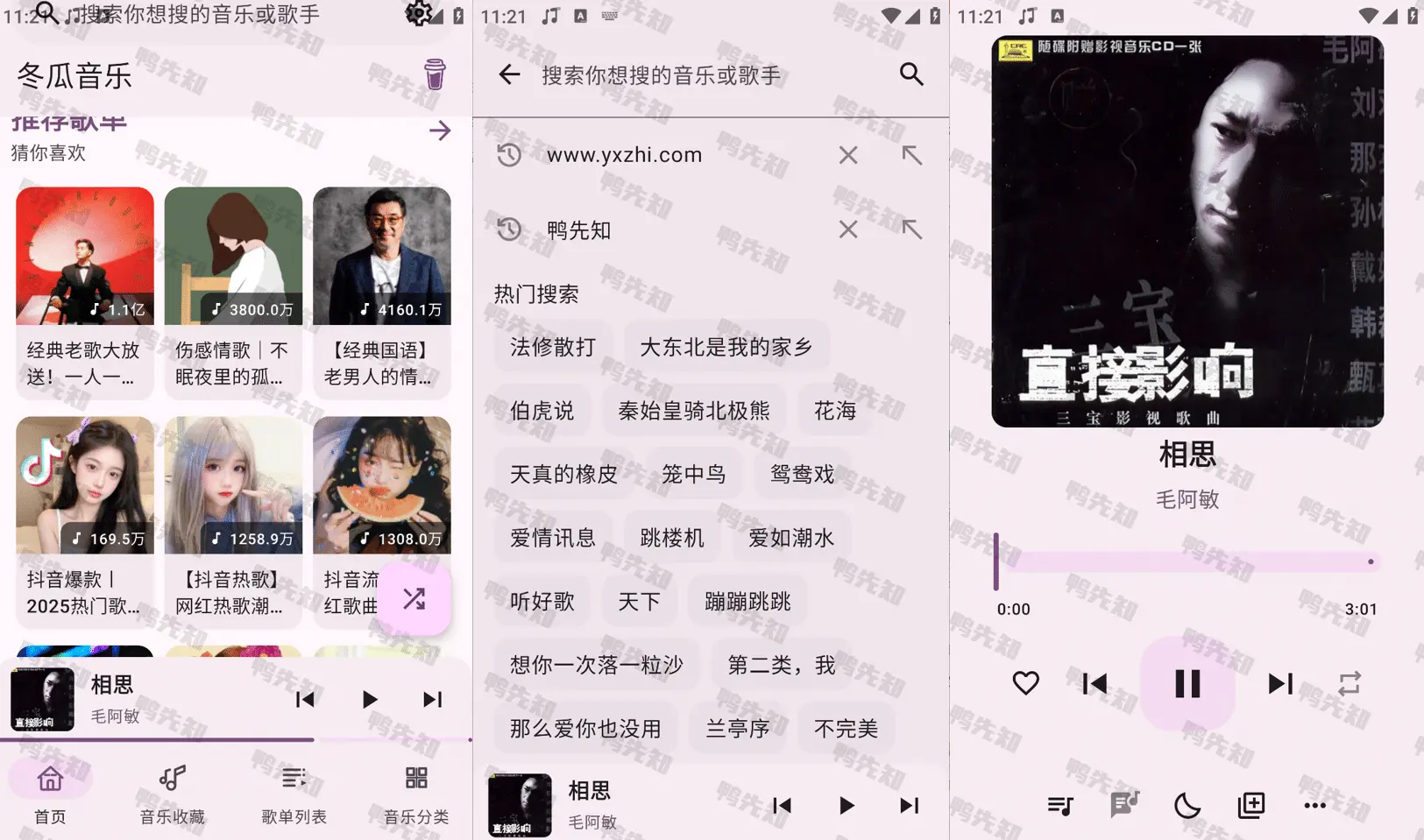 冬瓜音乐 v1.0.6 一款免费的音乐播放器，全网免费音乐畅听支持下载