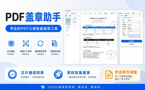PDF盖章助手 v1.1 PDF盖章和盖骑缝章工具